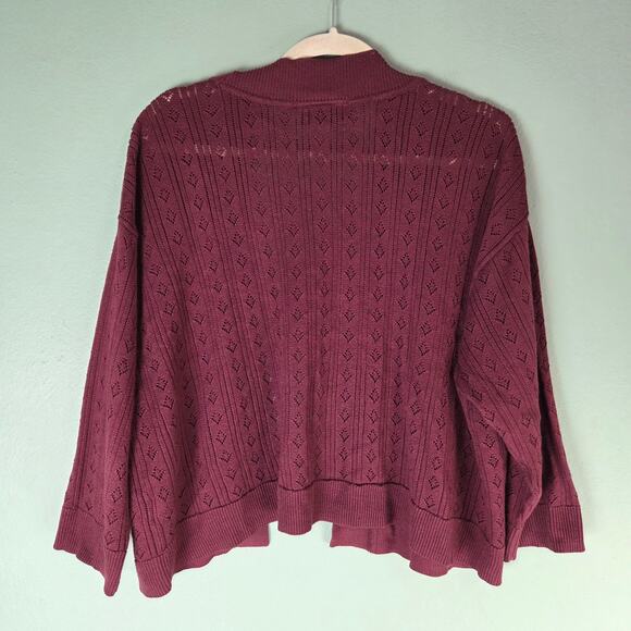 Lane Bryant Womens Classic 3/4 Sleeve Open Front Pointelle Shrug Size 22 24 - Picture 2 of 7